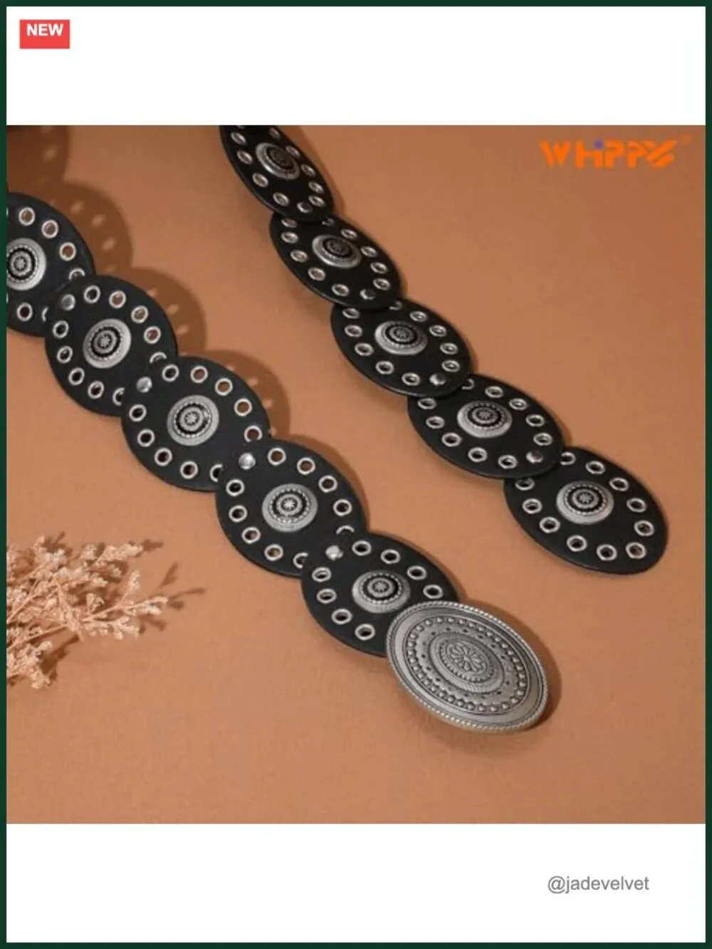 PU Leather Western Belt with Disc Concho - Vintage Boho Cowgirl Belt for